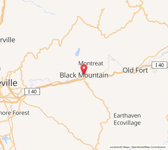 Map of Black Mountain, North Carolina