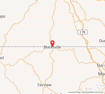 Map of Blacksville, West Virginia