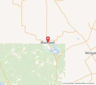 Map of Blackwell, Texas