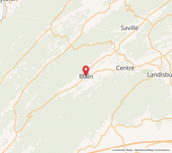 Map of Blain, Pennsylvania