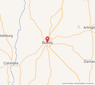 Map of Blakely, Georgia