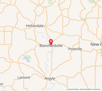 Map of Blanchardville, Wisconsin