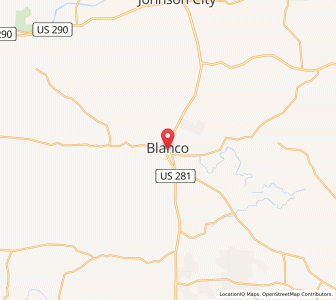 Map of Blanco, Texas