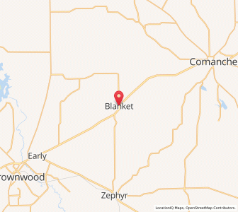 Map of Blanket, Texas