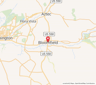 Map of Bloomfield, New Mexico