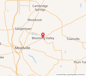 Map of Blooming Valley, Pennsylvania