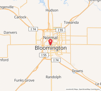 Map of Bloomington, Illinois