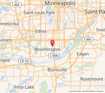 Map of Bloomington, Minnesota