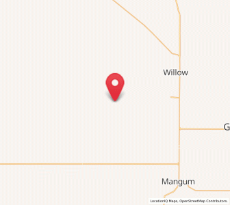 Map of Bloomington, Oklahoma