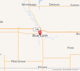 Map of Blue Earth, Minnesota