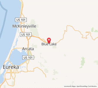 Map of Blue Lake, California