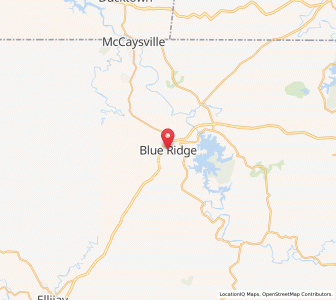 Map of Blue Ridge, Georgia