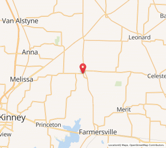 Map of Blue Ridge, Texas