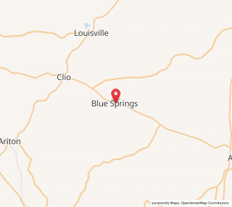 Map of Blue Springs, Alabama