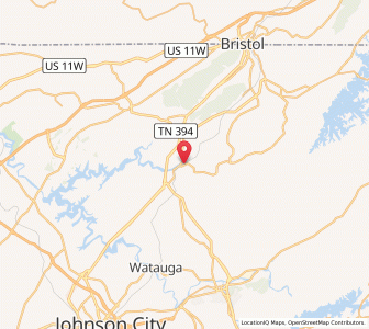 Map of Bluff City, Tennessee