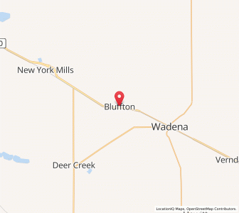 Map of Bluffton, Minnesota