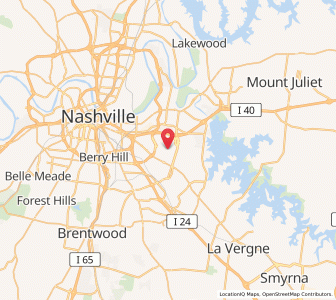 Map of BNA - Nashville International Airport, Tennessee