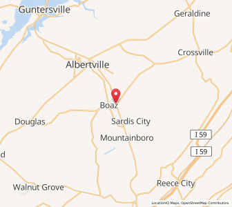 Map of Boaz, Alabama