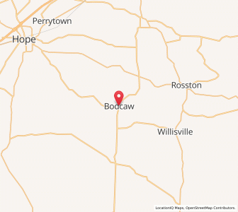 Map of Bodcaw, Arkansas