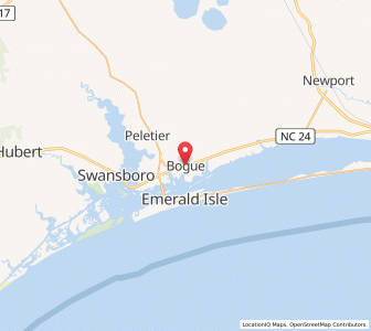 Map of Bogue, North Carolina