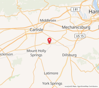 Map of Boiling Springs, Pennsylvania