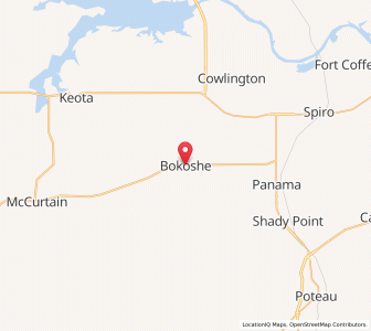 Map of Bokoshe, Oklahoma
