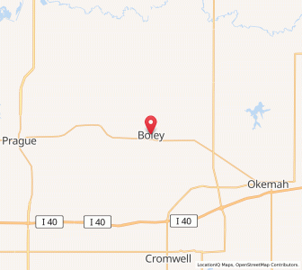 Map of Boley, Oklahoma