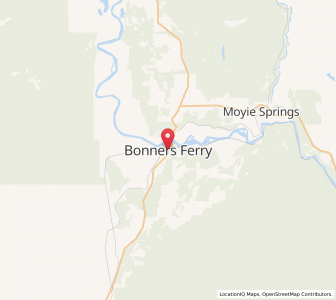 Map of Bonners Ferry, Idaho