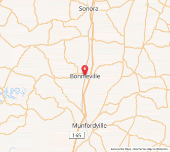 Map of Bonnieville, Kentucky