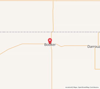 Map of Booker, Texas