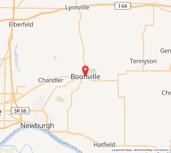 Map of Boonville, Indiana
