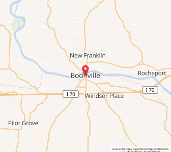 Map of Boonville, Missouri