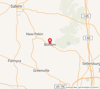 Map of Borden, Indiana