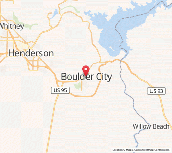 Map of Boulder City, Nevada