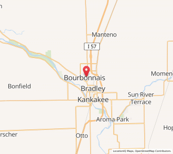 Map of Bourbonnais, Illinois
