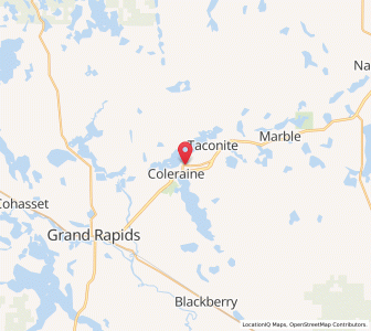 Map of Bovey, Minnesota