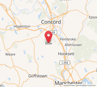 Map of Bow, New Hampshire