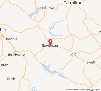 Map of Bowerston, Ohio