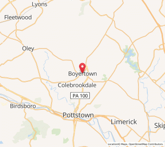Map of Boyertown, Pennsylvania