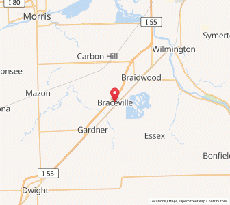 Map of Braceville, Illinois