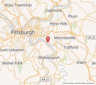 Map of Braddock, Pennsylvania