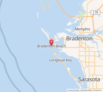 Map of Bradenton Beach, Florida