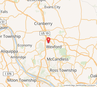 Map of Bradford Woods, Pennsylvania