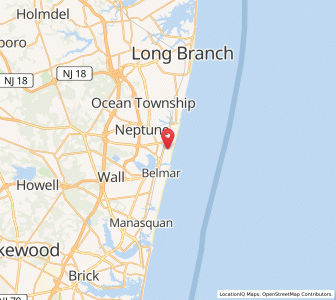 Map of Bradley Beach, New Jersey