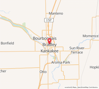 Map of Bradley, Illinois