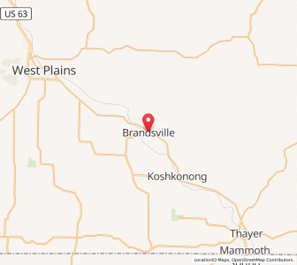 Map of Brandsville, Missouri