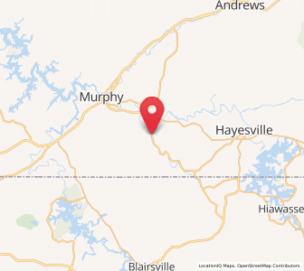 Map of Brasstown, North Carolina