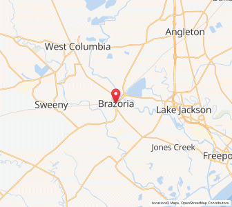 Map of Brazoria, Texas