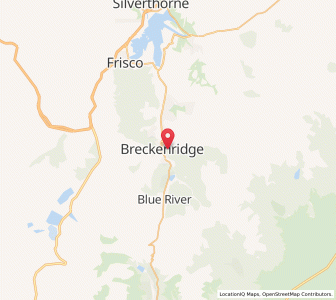 Map of Breckenridge, Colorado