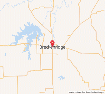 Map of Breckenridge, Texas